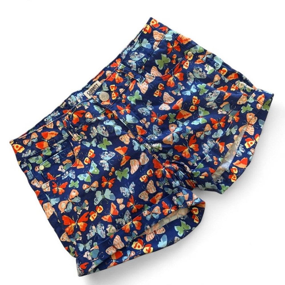 Celebrity Pink Butterfly Print Low Rise Shorts Size 7